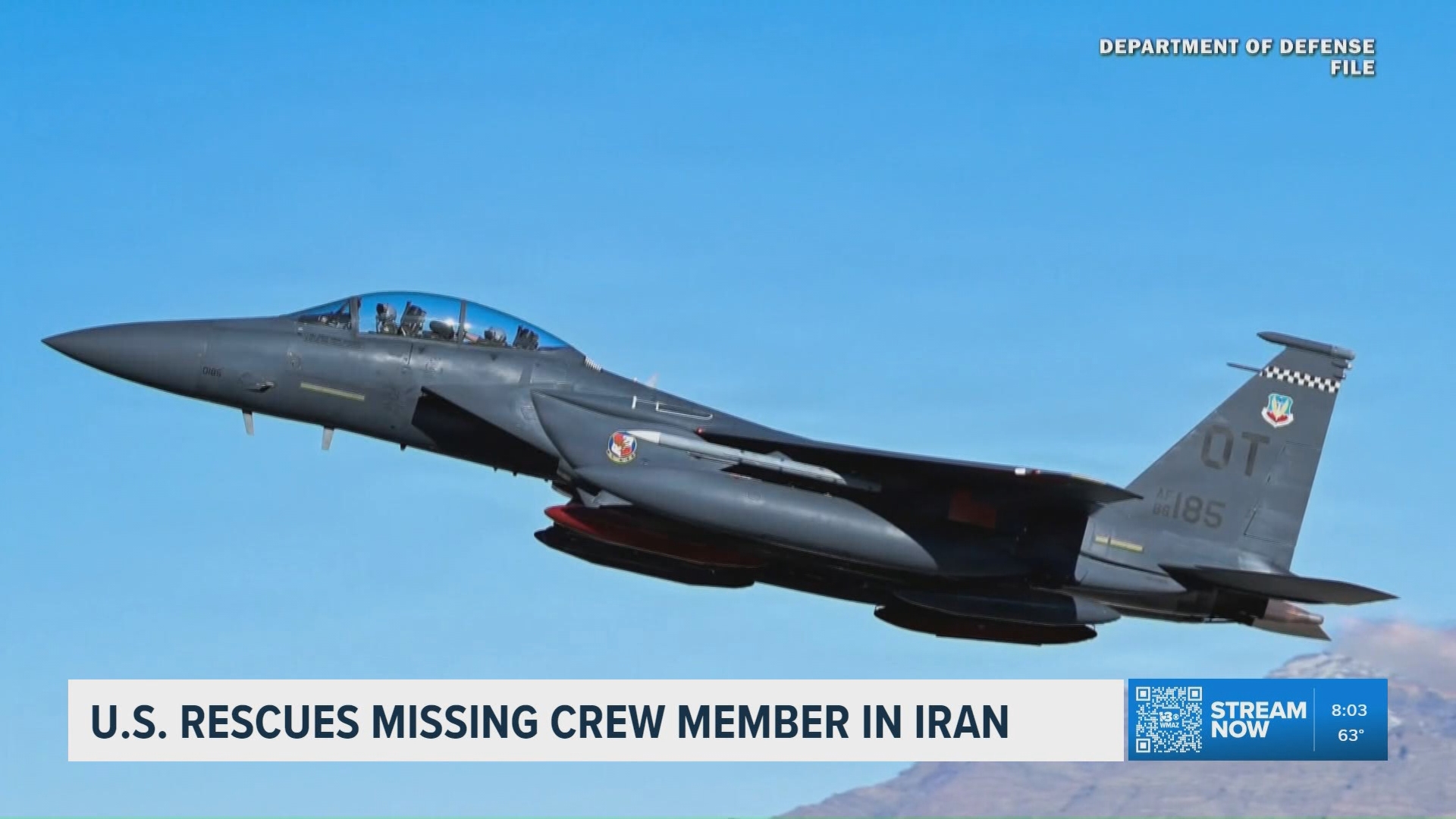US airman found safe from downed fighter jet in Iran | The latest