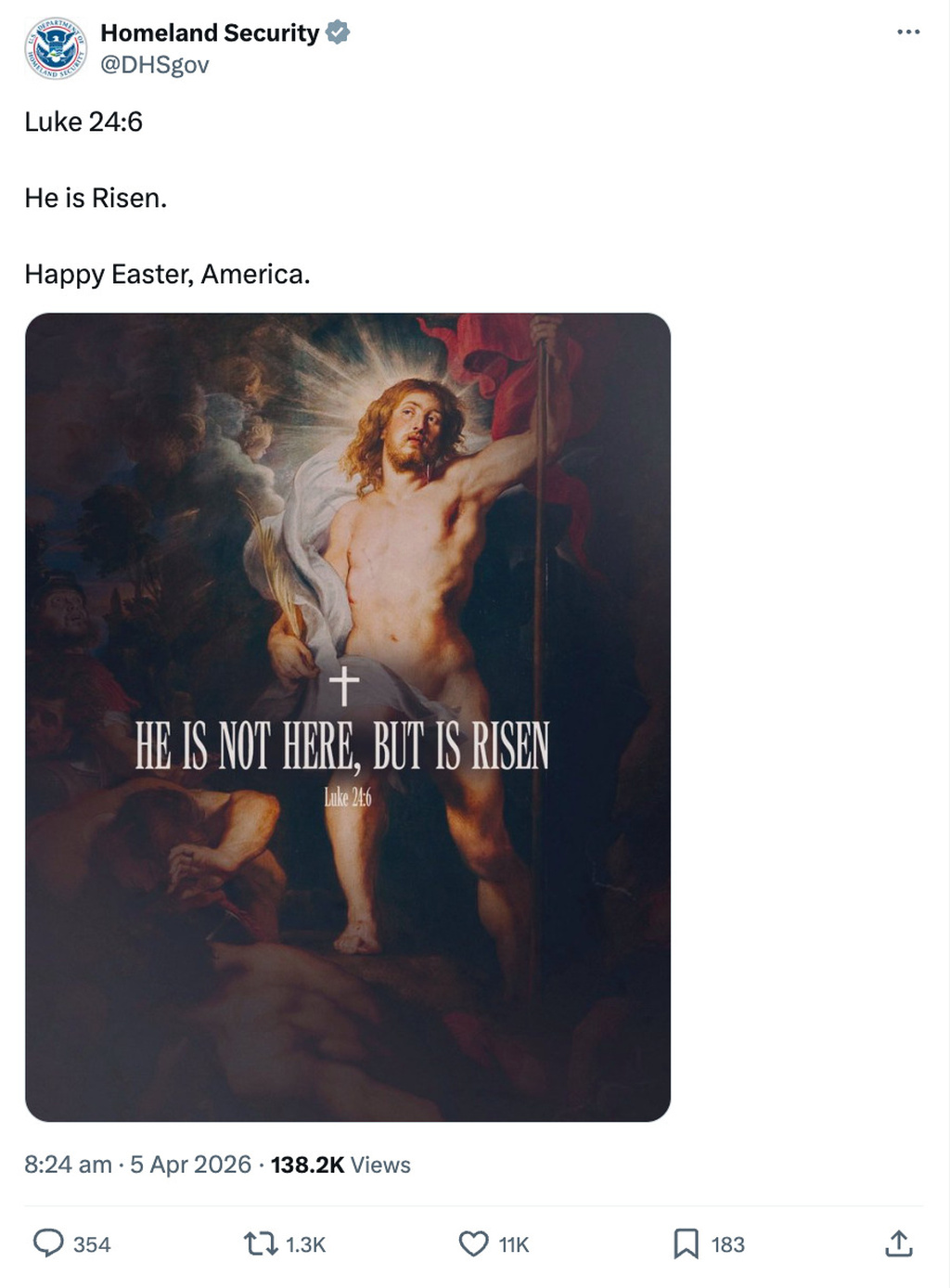 Trump administration agencies post Easter messages celebrating Christ’s resurrection<br><br>