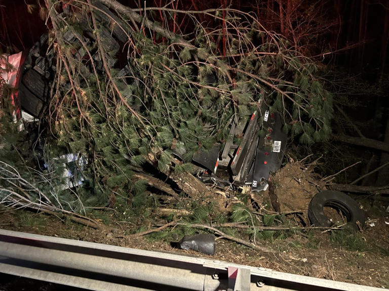 Tractor-trailer driver dies after single-vehicle crash on I-295 in Hanover
