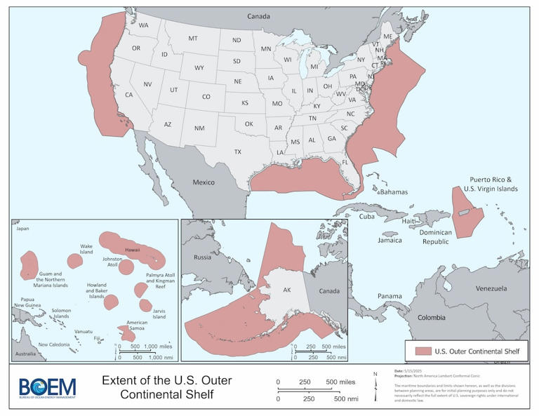 Extent Of The U.s. Outer Continental Shelf
