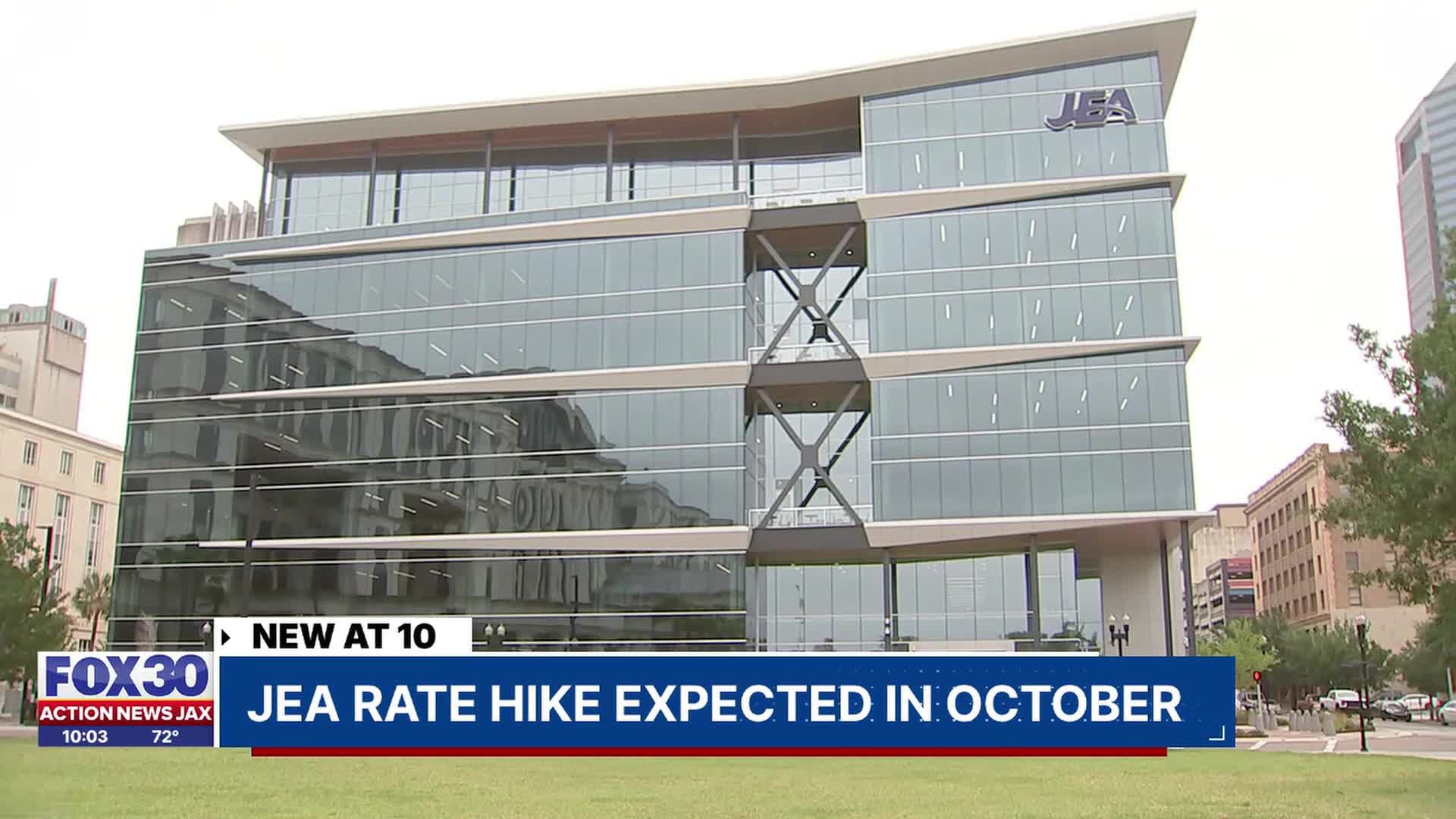 JEA customers face expected rate hike in October