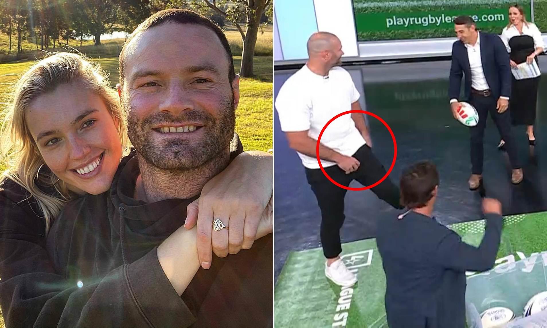 Footy legend has an embarrassing wardrobe malfunction on live TV: 'He's ...