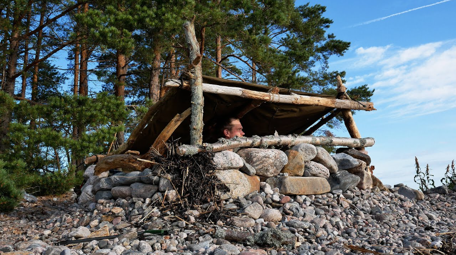 What it takes to survive 3 days alone building a shelter