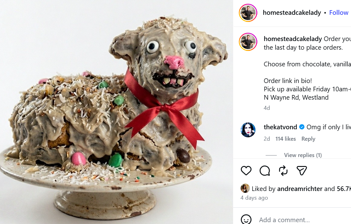 Westland bakery's ugly lamb cake becomes viral sensation