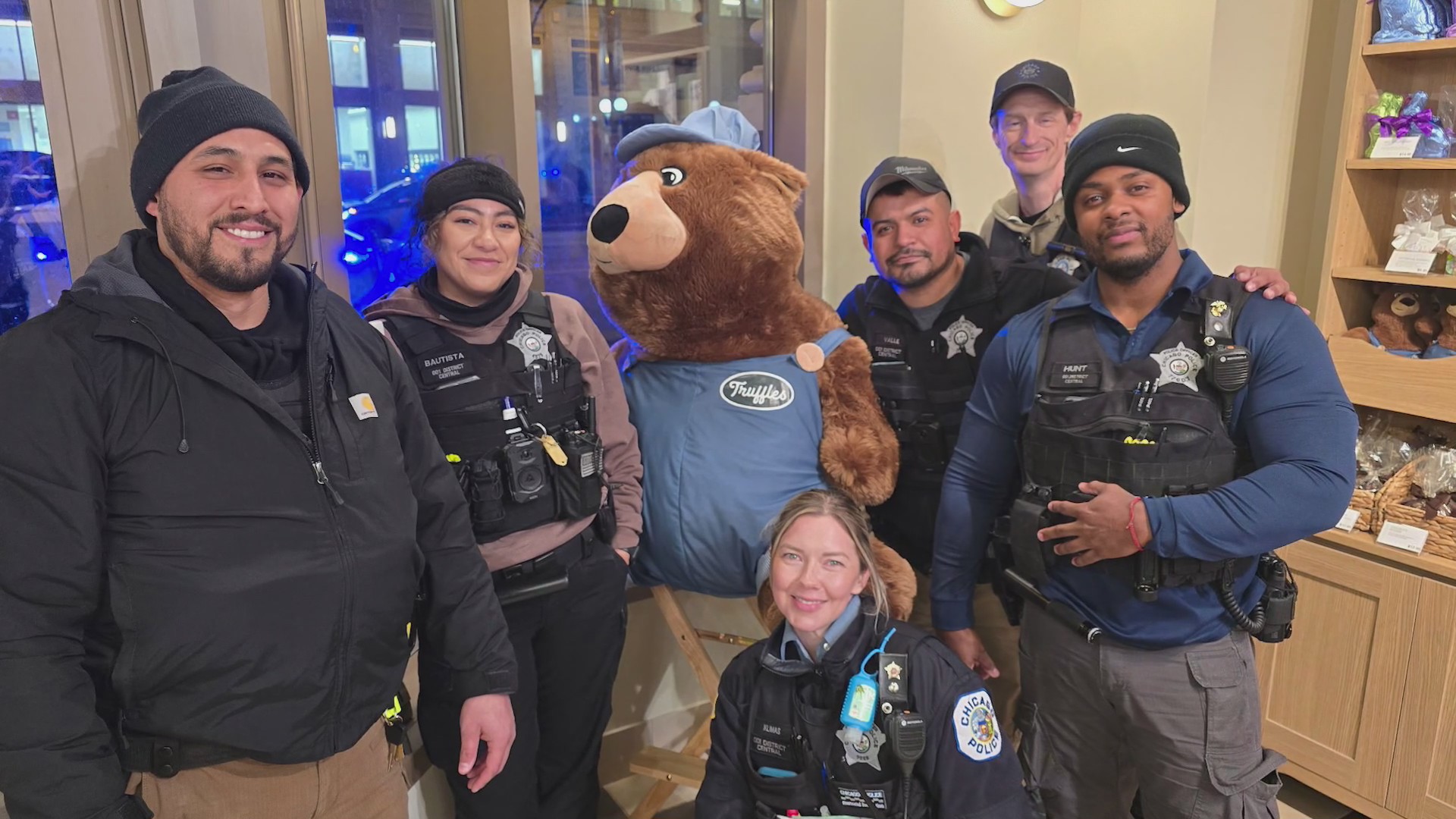Chicago officers track down teddy bear stolen from downtown chocolate shop