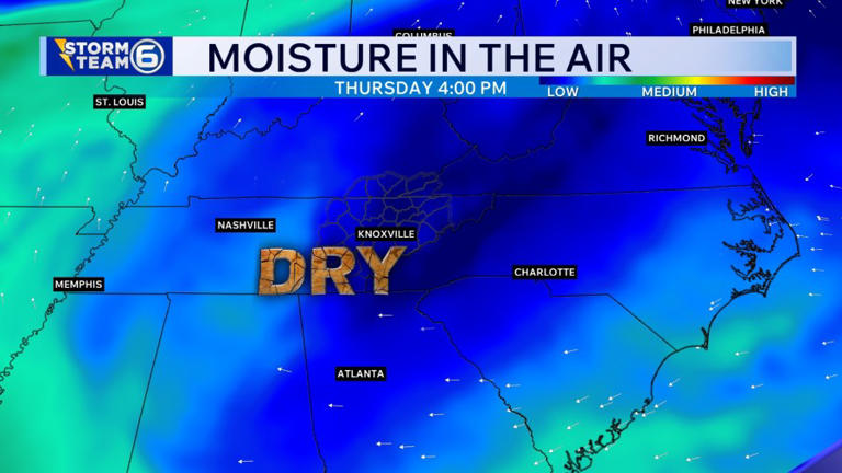 Knoxville weather: Much colder tonight as dry weather settles in
