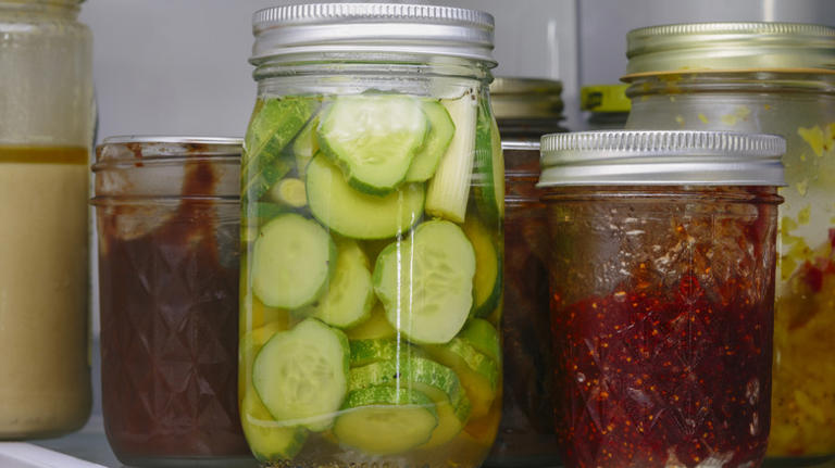 Get your fridge organized with these glass jar storage tips