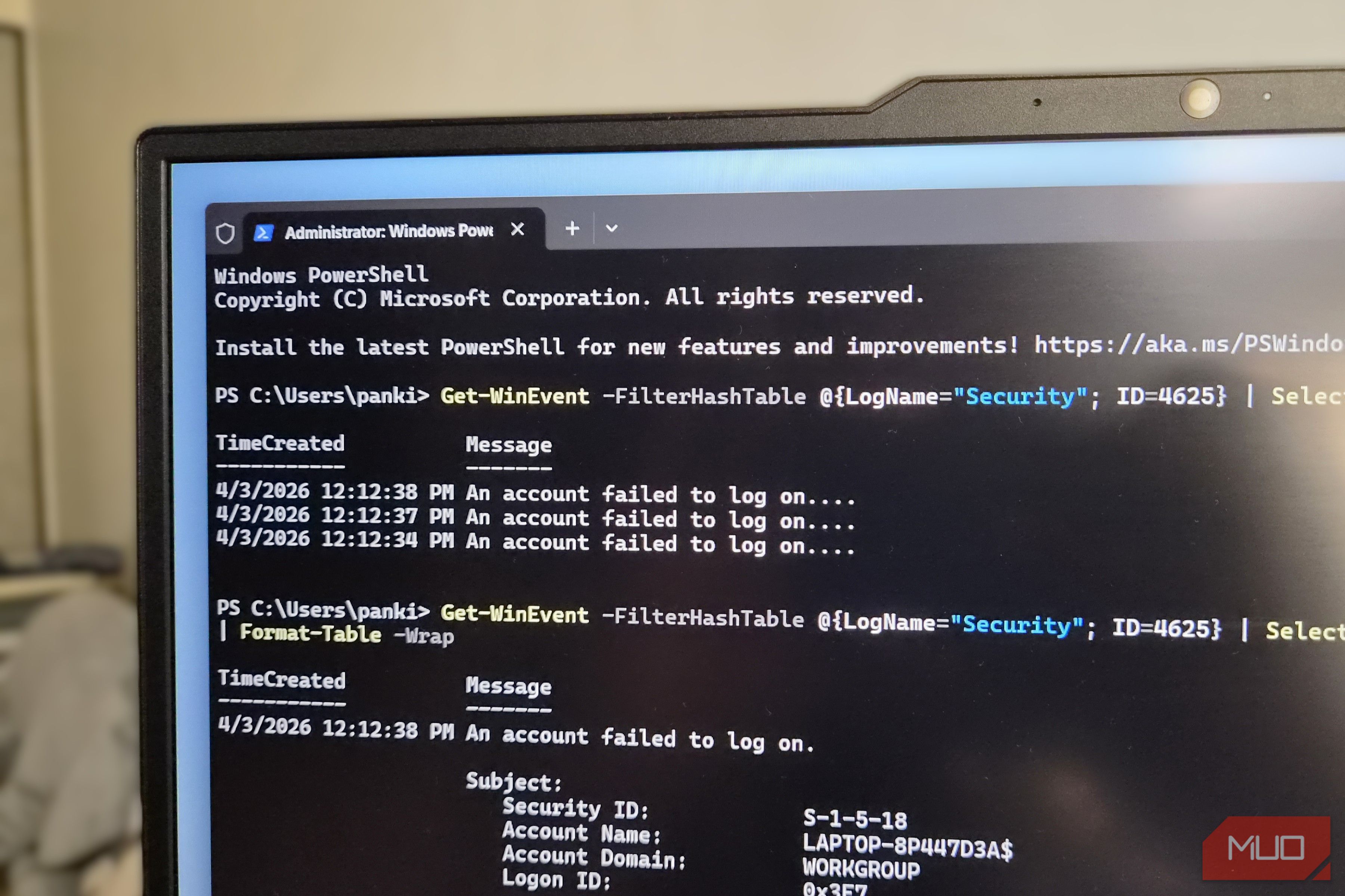 I stopped using Event Viewer to check failed logins after discovering ...