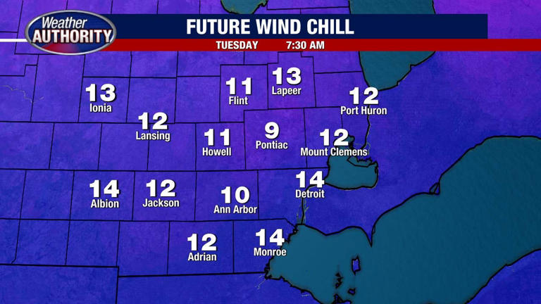 Metro Detroit weather: Cold start to the week with some light snow and rain