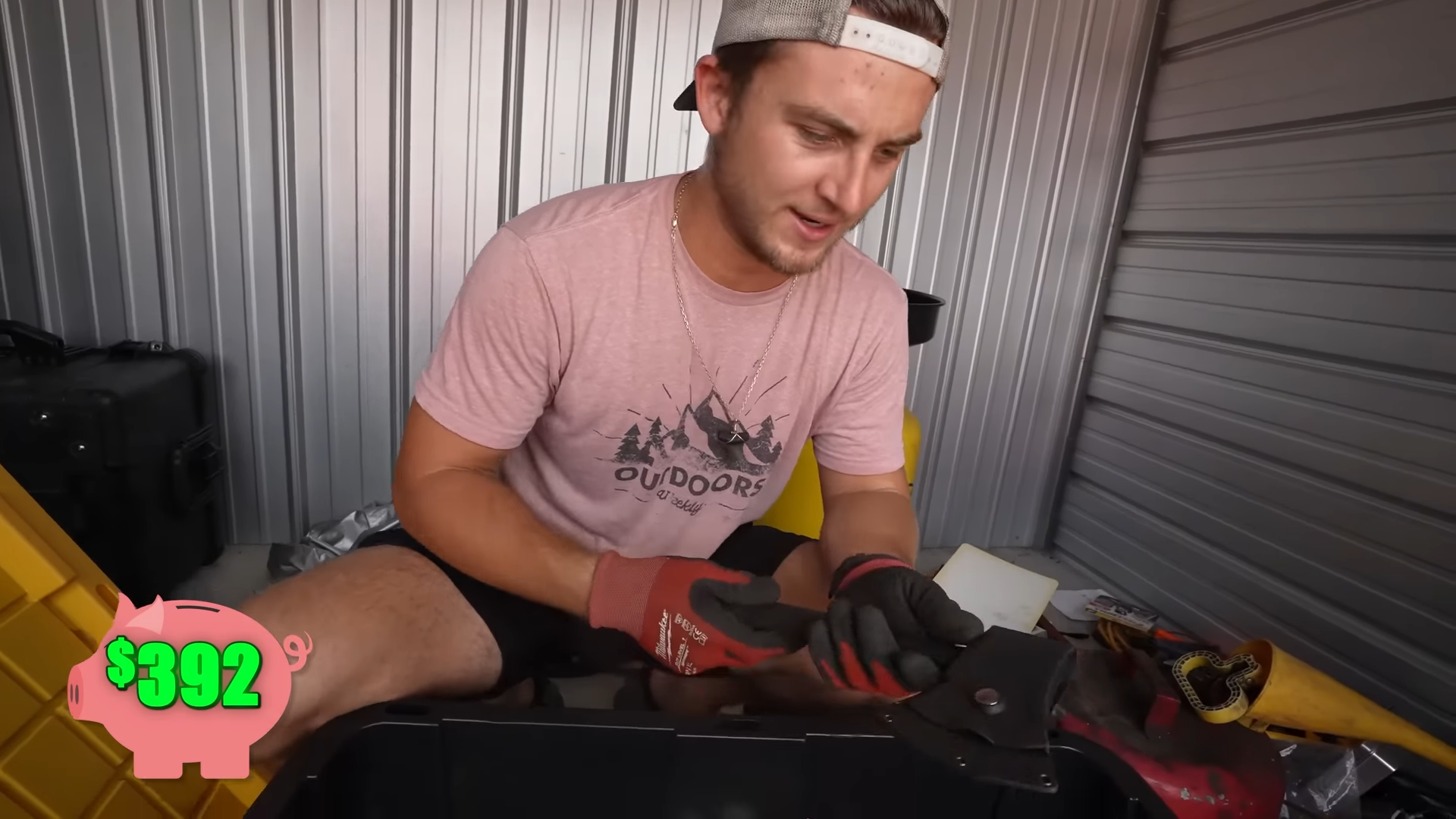 What was found inside a storage unit that forced a call to police