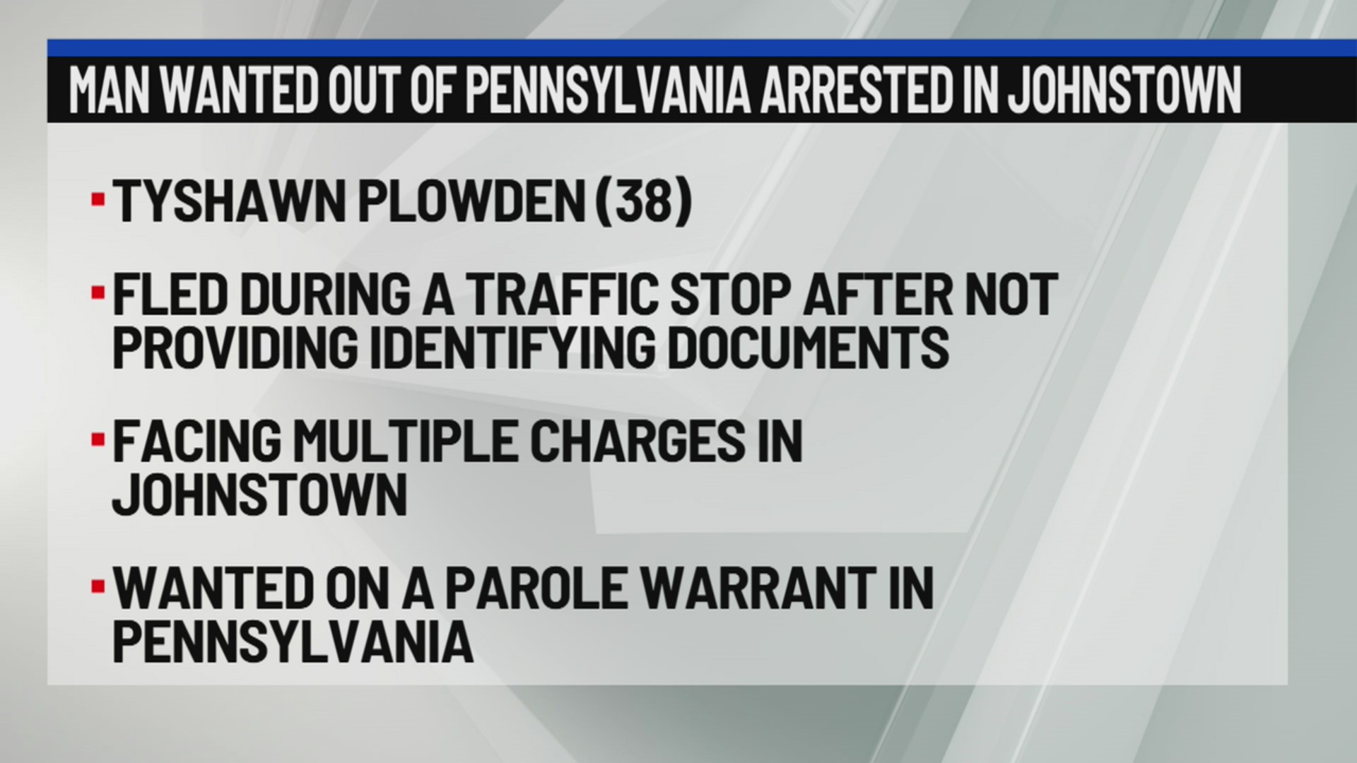 Wanted man arrested in Johnstown