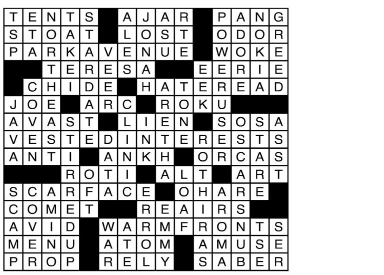 Puzzle solutions for Monday, Apr. 06, 2026