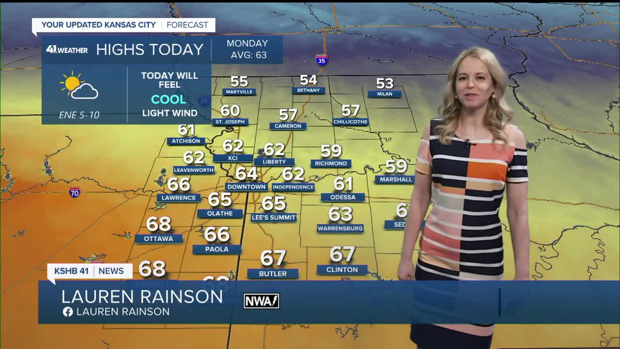 Calm, cool weather starts the week