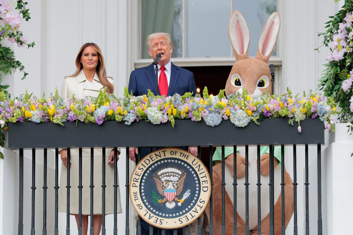 Trump hosts the White House Easter Egg Roll with patriotic twist