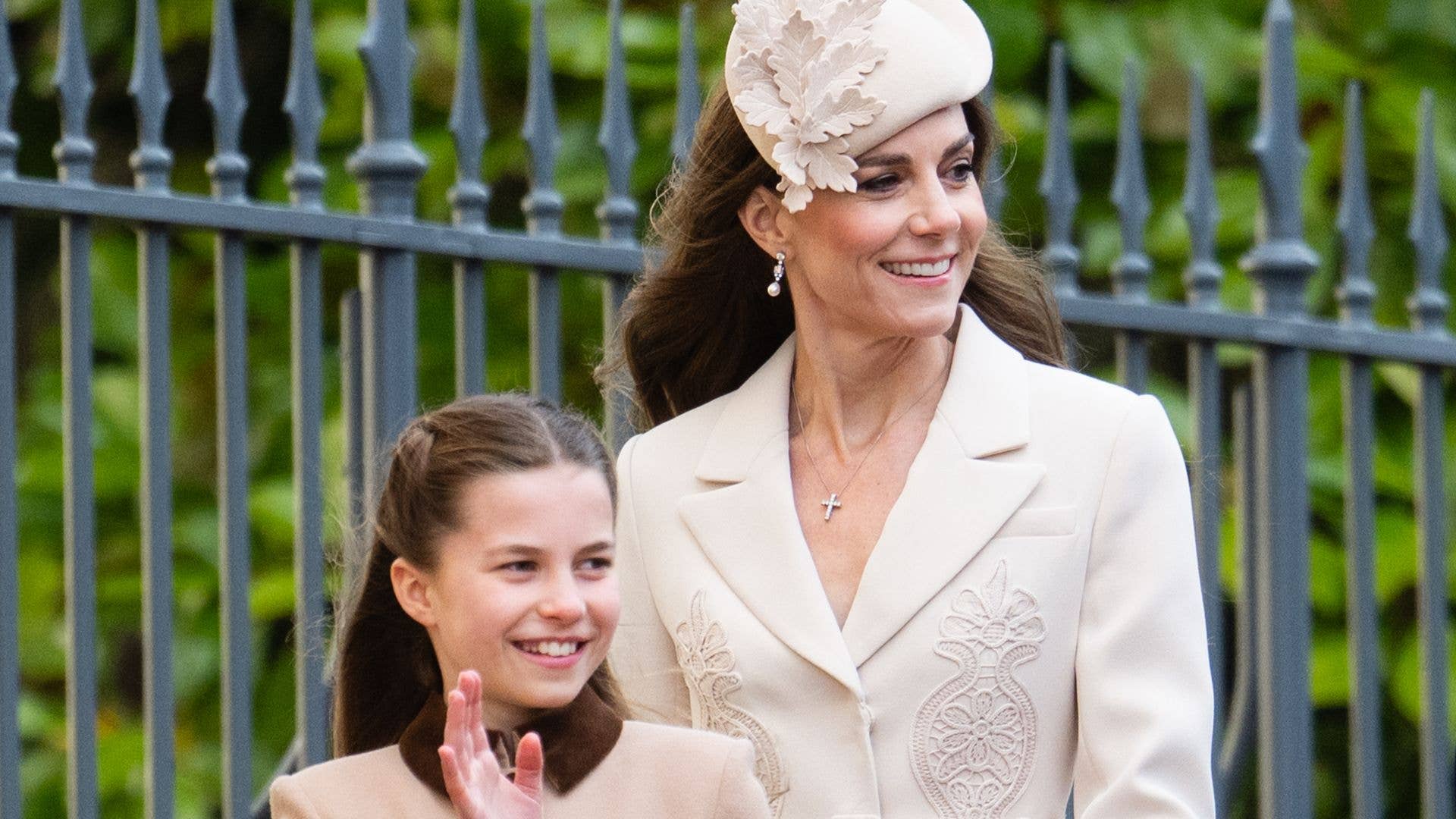 Princess Charlotte of Wales and Catherine, Princess of Wales attend the 2026 Easter Matins Service at St George's Chapel on April 05, 2026 in Windsor, England