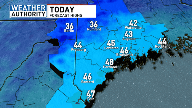 Bright, breezy start to the week before snow returns to Maine on Tuesday