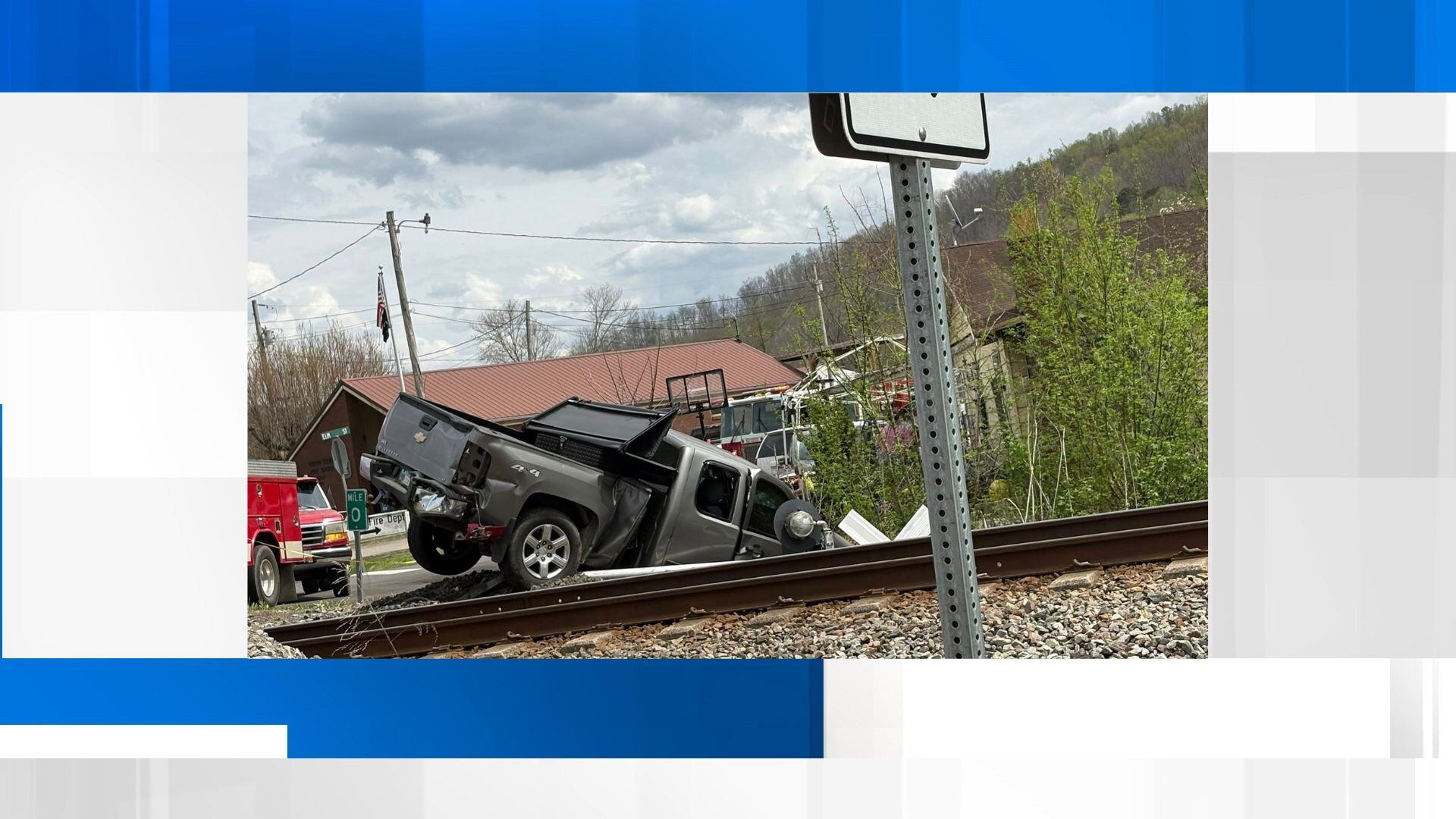 Two flown to hospital after truck collides with train in Whitley County