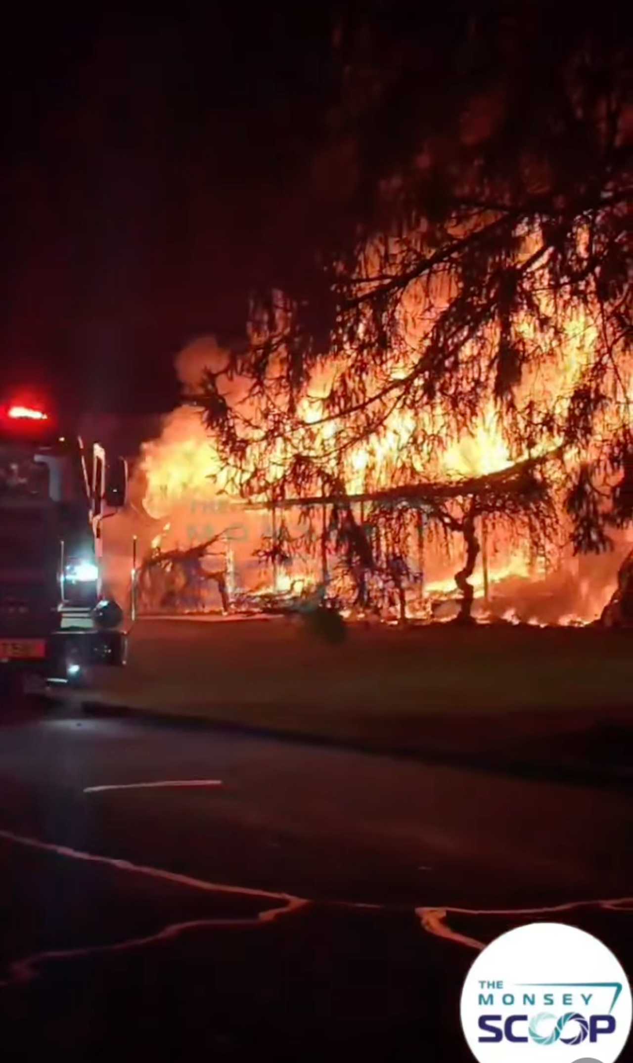 Residents evacuate as home goes up in flames in Rockland County