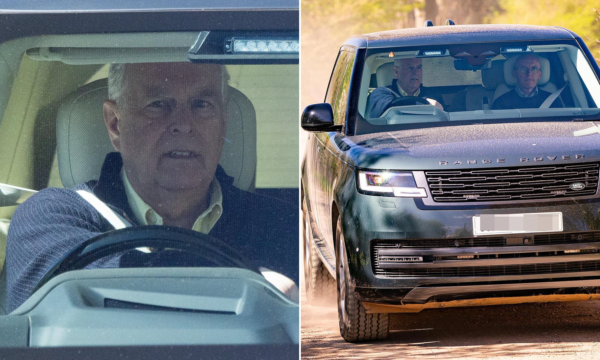 Andrew Mountbatten-Windsor smiles in Range Rover amid Edward and Sophie ...
