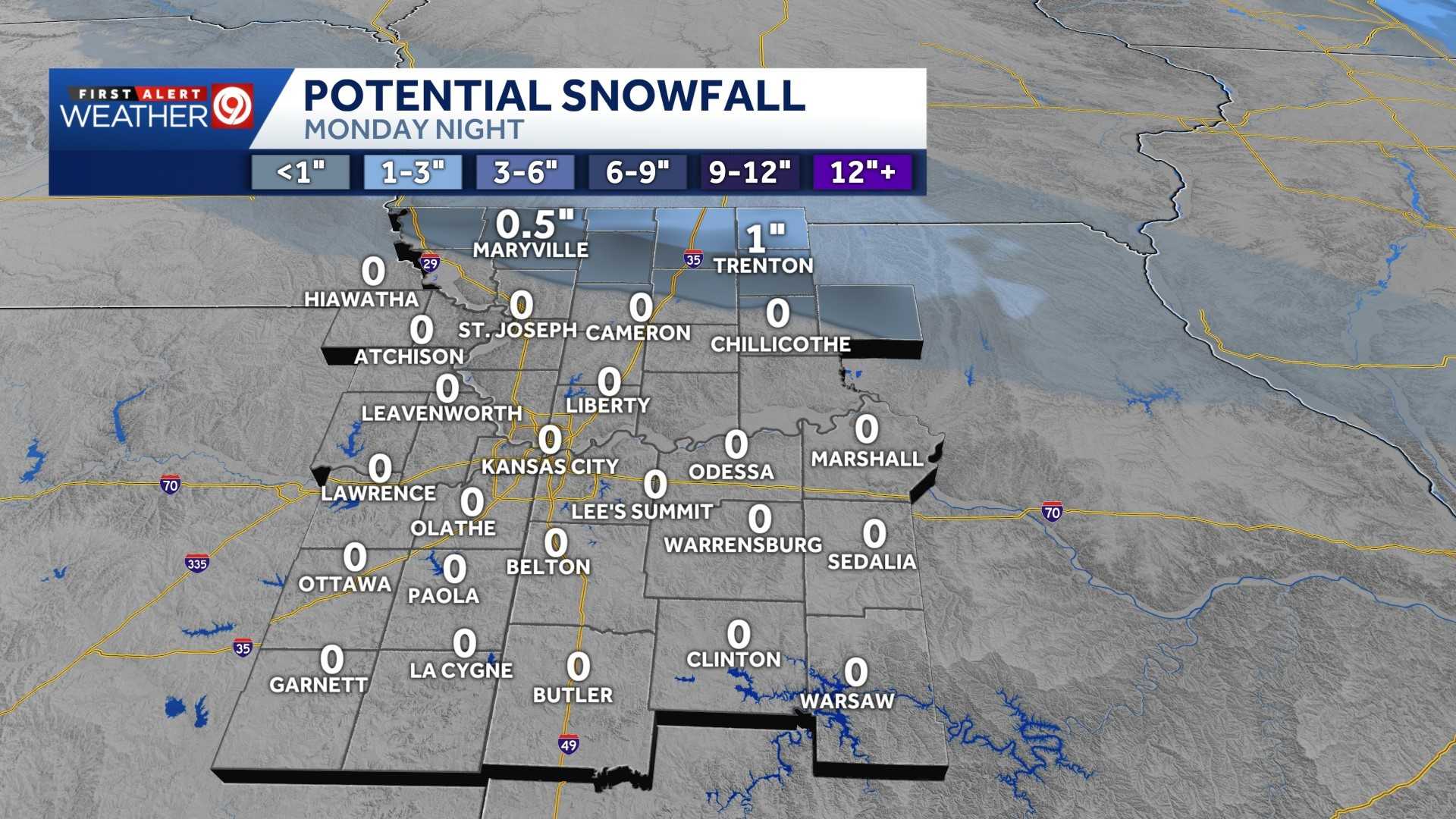 Weather blog: Snowflakes could fly Monday night, active weather later ...