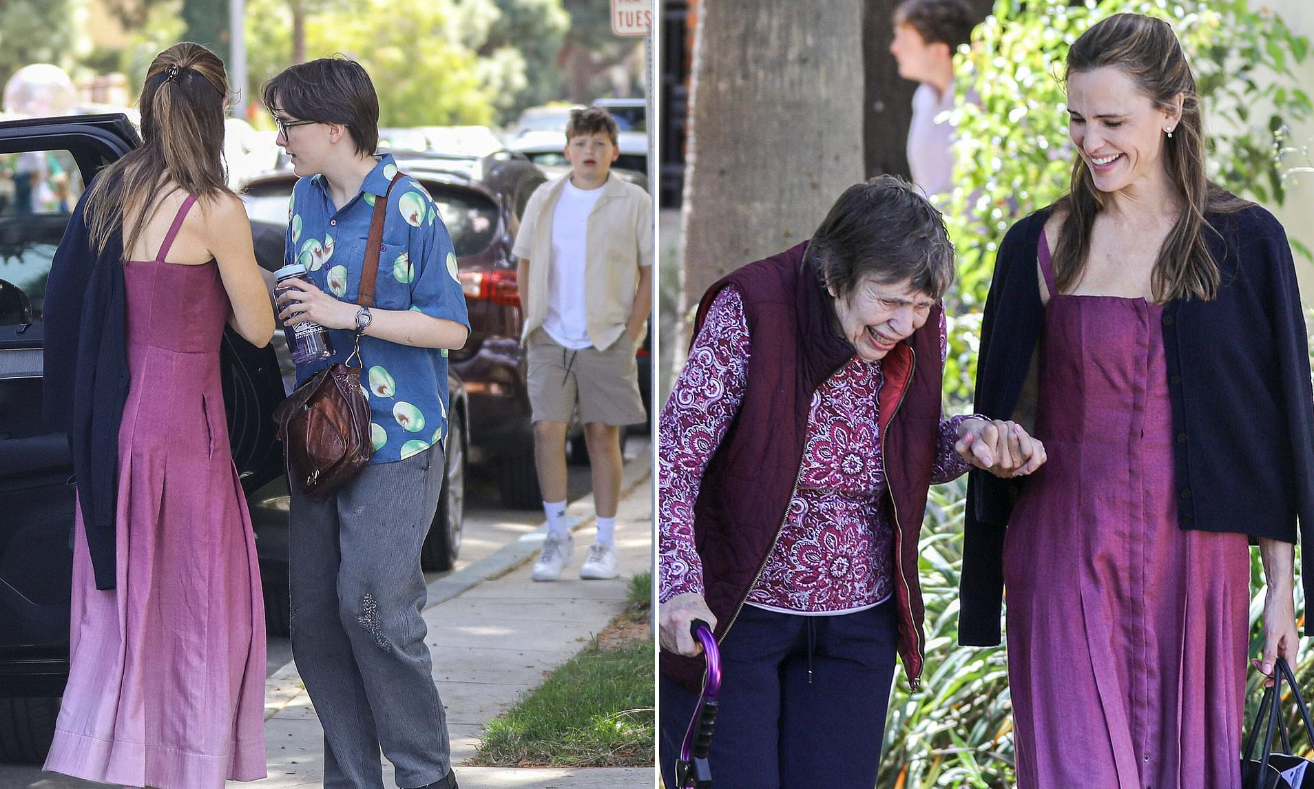 Jennifer Garner matches with elderly mom Pat, 87, while stepping out ...