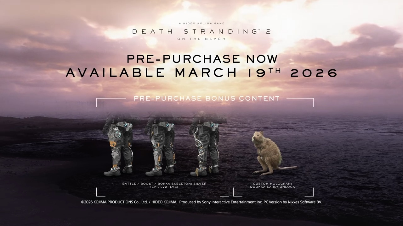 Death Stranding 2 on the Beach official performance capture trailer