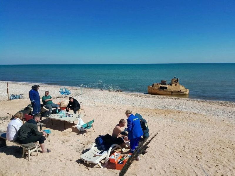 Russian grain ship believed sunk in Ukrainian drone attack is found and towed to shore, TASS says<br><br>