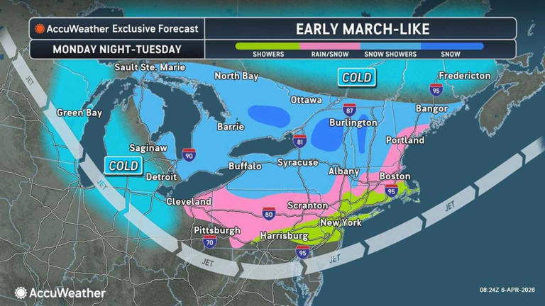 Cold air mass could bring snow, wintry mix in these locales