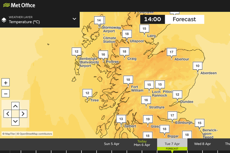Parts of Scotland to sizzle in 19C days after Storm Dave batters ...