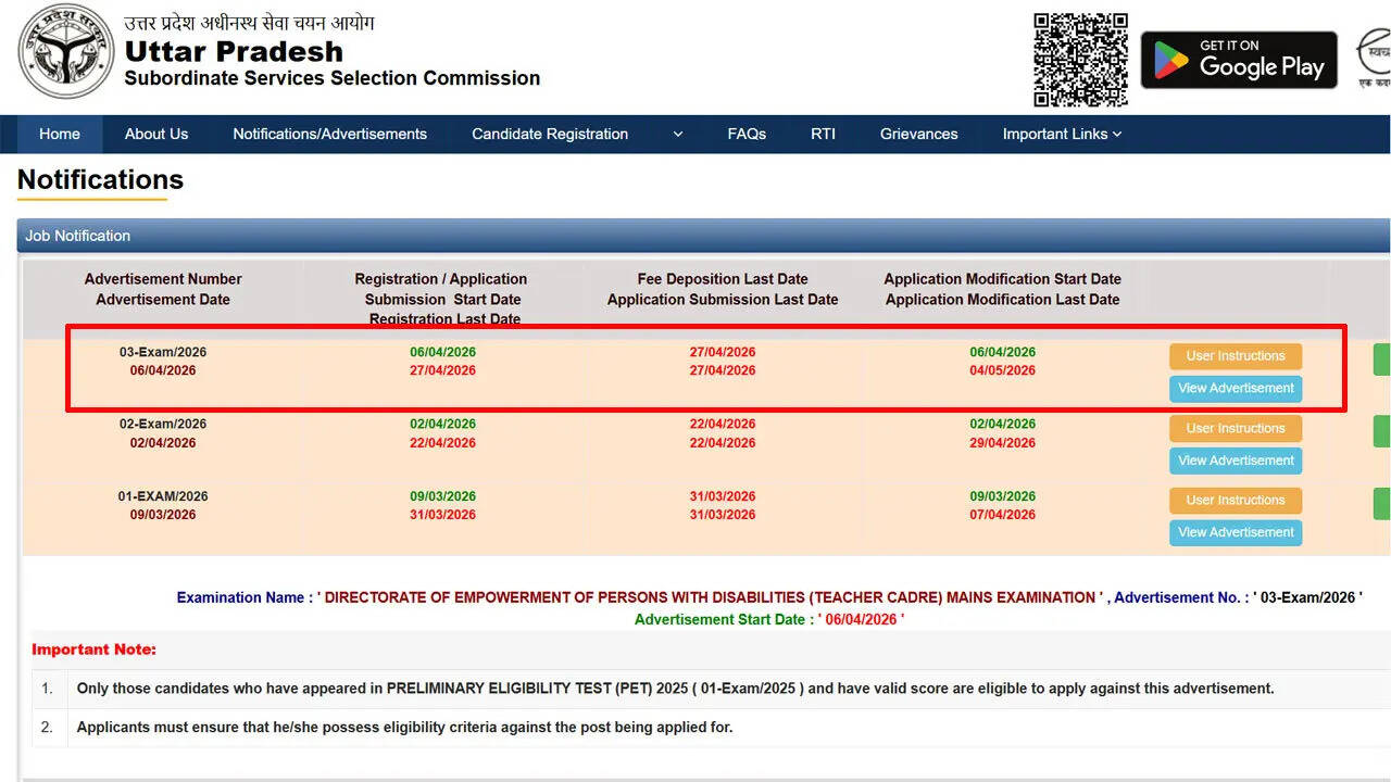 UPSSSC teacher cadre JTC 2026 notification released for 58 posts; check ...