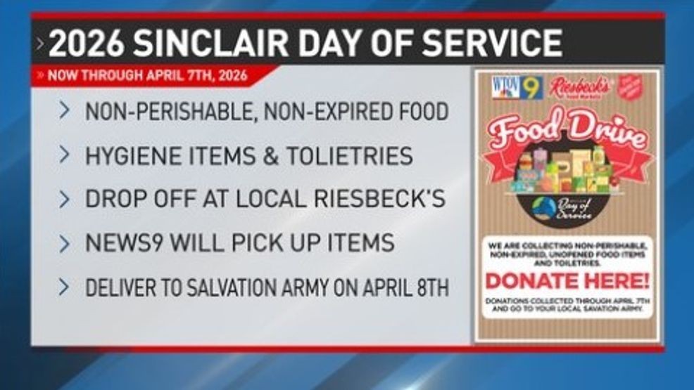 WTOV9, Sinclair 2026 Day of Service food drive continues with days left ...