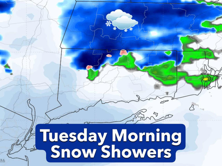 April snow showers are possible on Tuesday morning in Connecticut. Here ...
