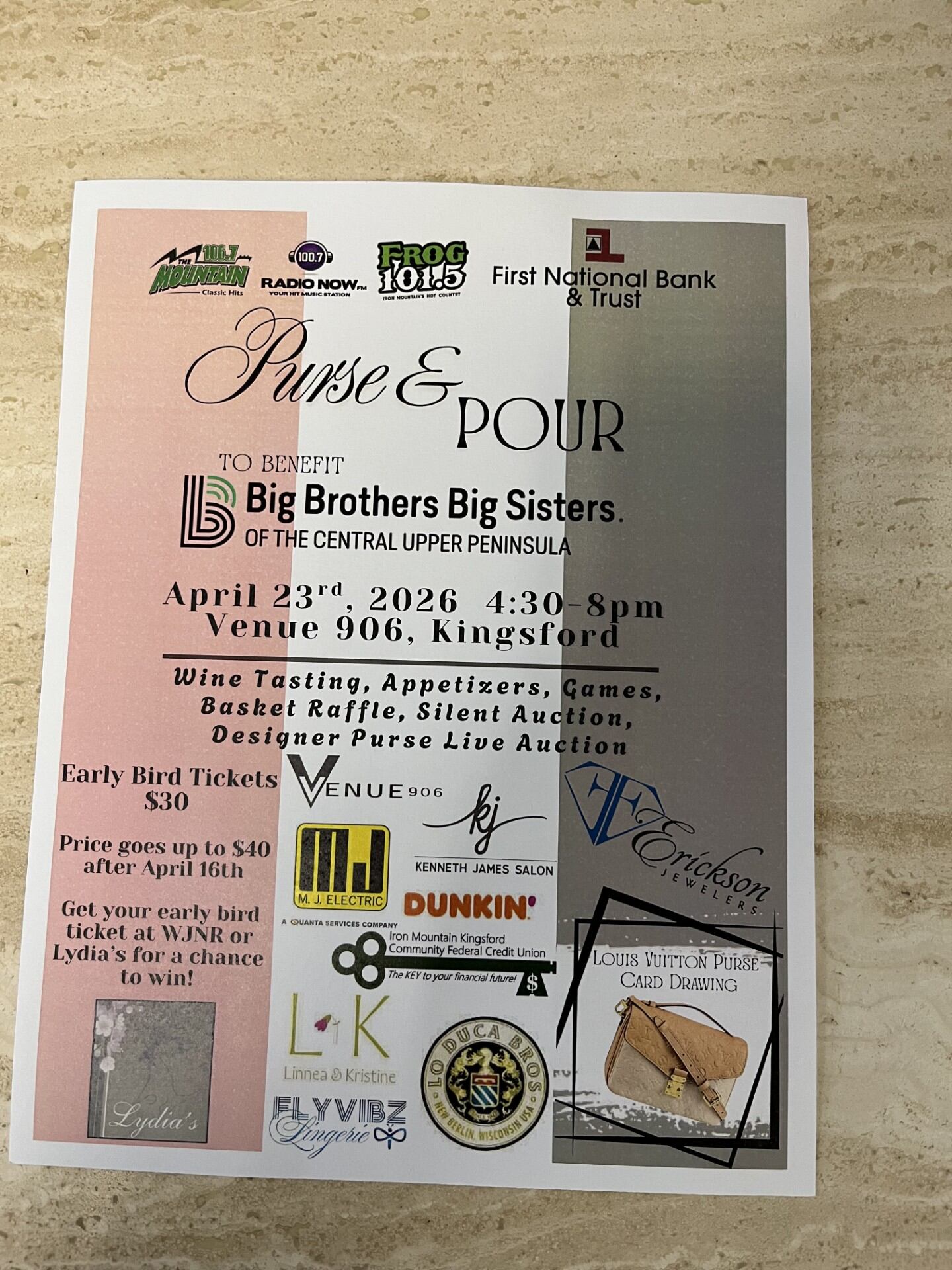 Purse & Pour fundraiser will help Dickinson County’s Big Brothers, Big ...