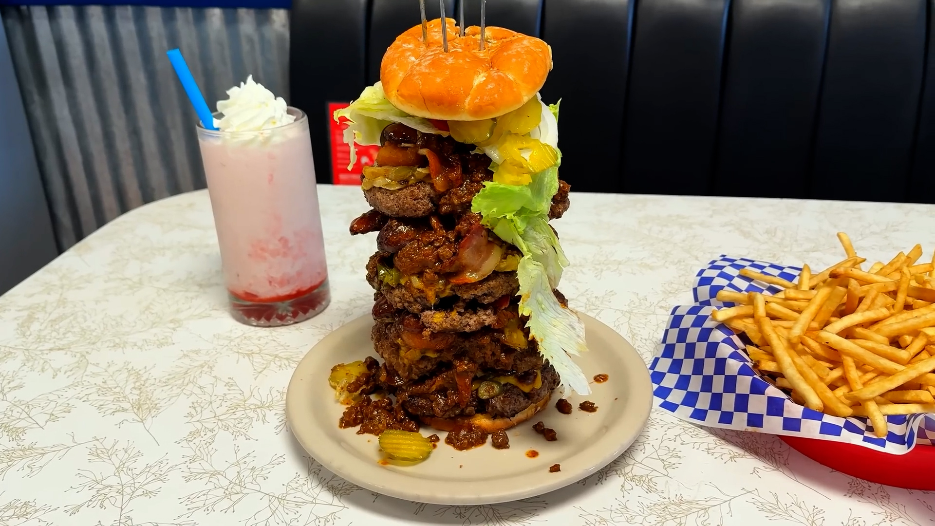 Man attempts impossible 9lb burger challenge