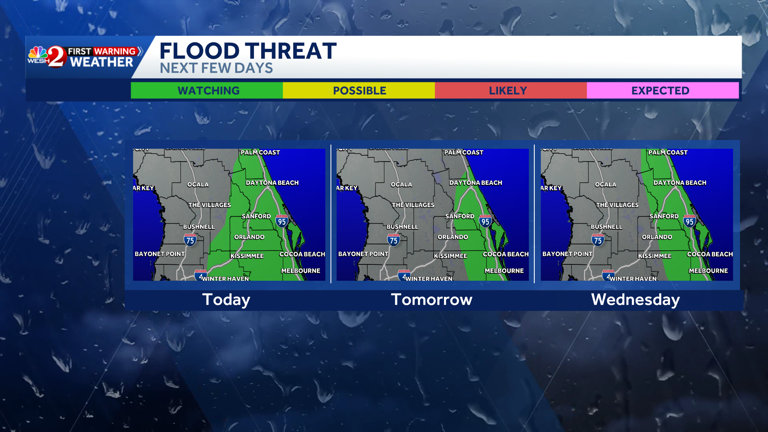 Impact weather: Heavy rain could cause flooding in parts of Central Florida