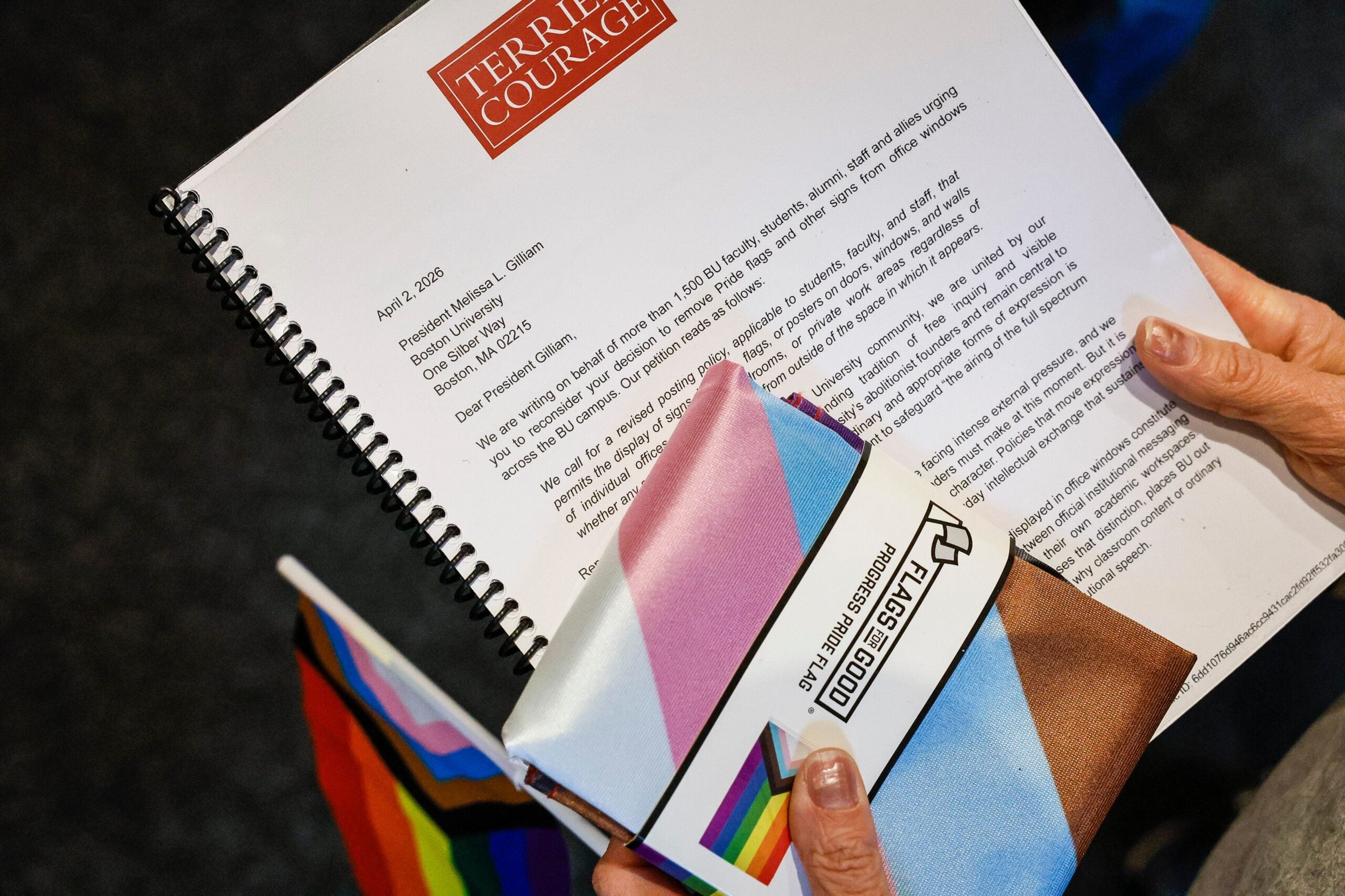 BU president pauses signage policy after Pride flag controversy