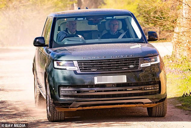 Andrew Mountbatten-Windsor smiles in Range Rover amid Edward and Sophie ...