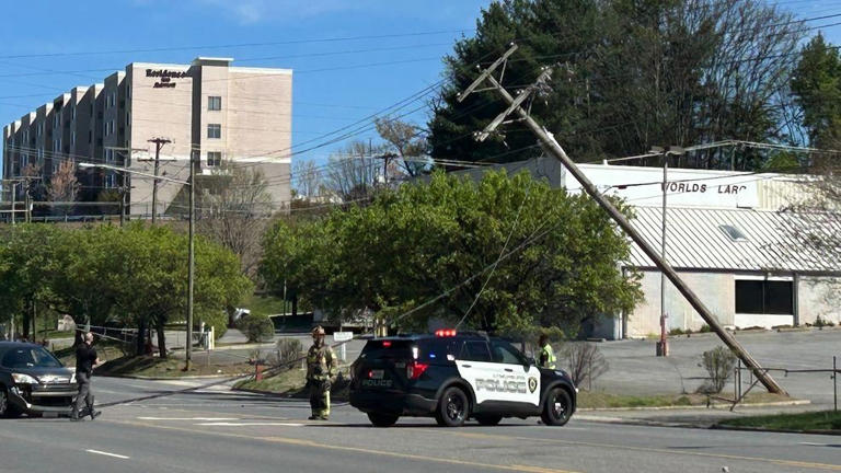 Accident involving downed power lines caused road closure on Wards Road
