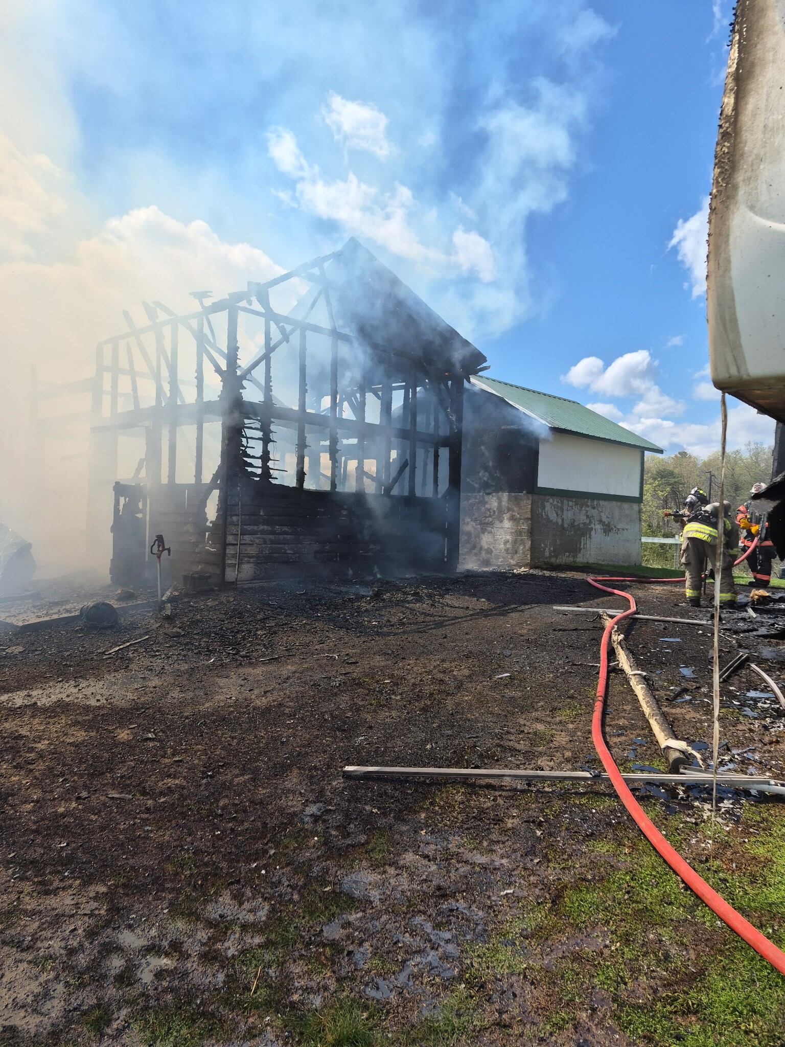 Roads closed as crews respond to barn fire in Shenandoah County