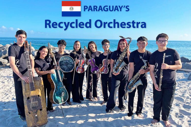 'Recycled Orchestra' plays instruments made from trash