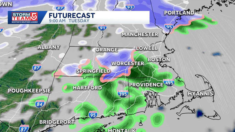 Wet snow falls during morning commute in parts of Mass.