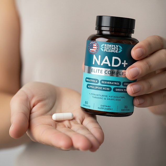NAD+ is a common over-the-counter supplement used for its purported longevity and anti-aging effects. Pictured above is one NAD+ supplement widely available for purchase online for about $25