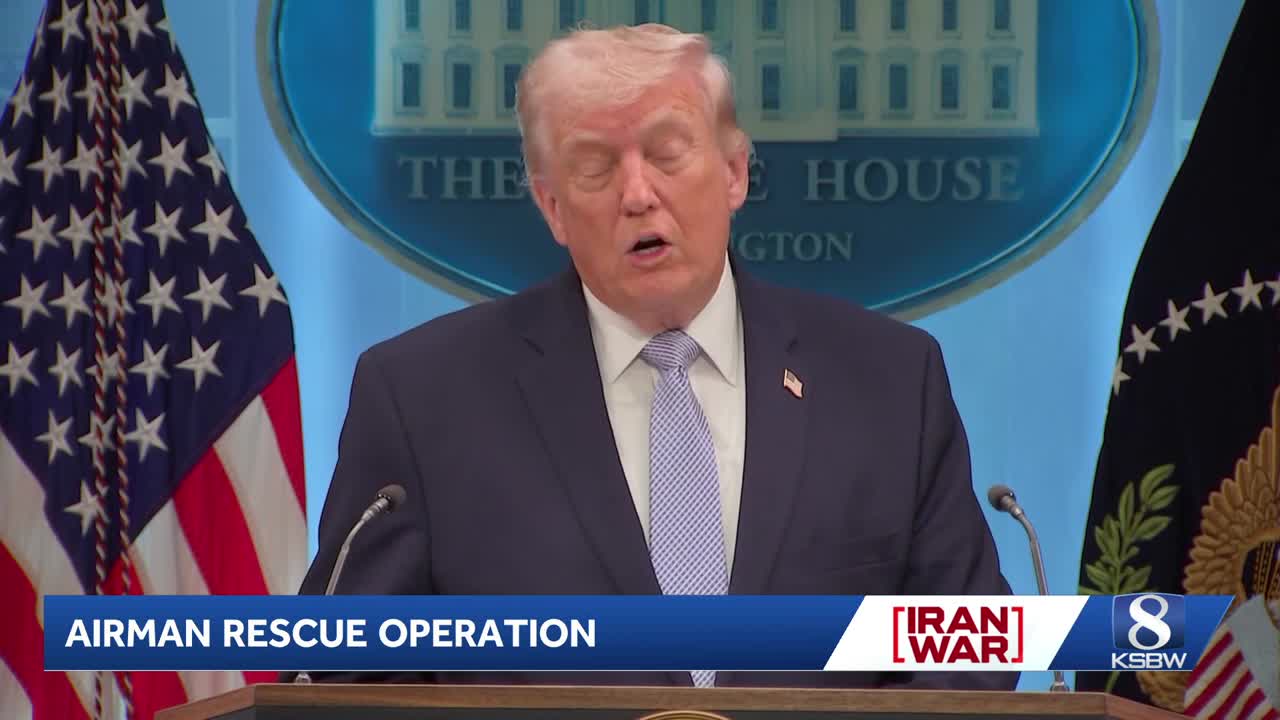 Trump announces rescue of downed American airman in Iran