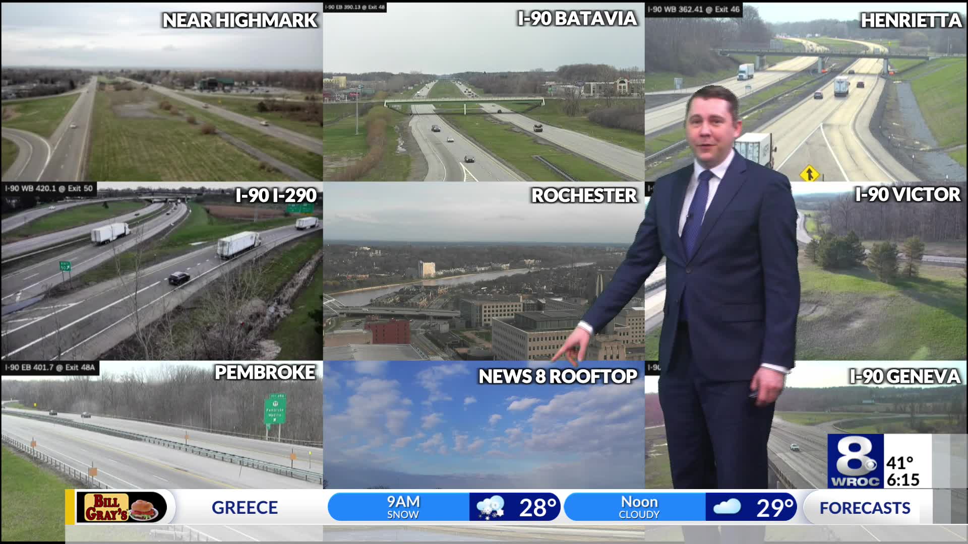 Rochester's Monday evening weather forecast