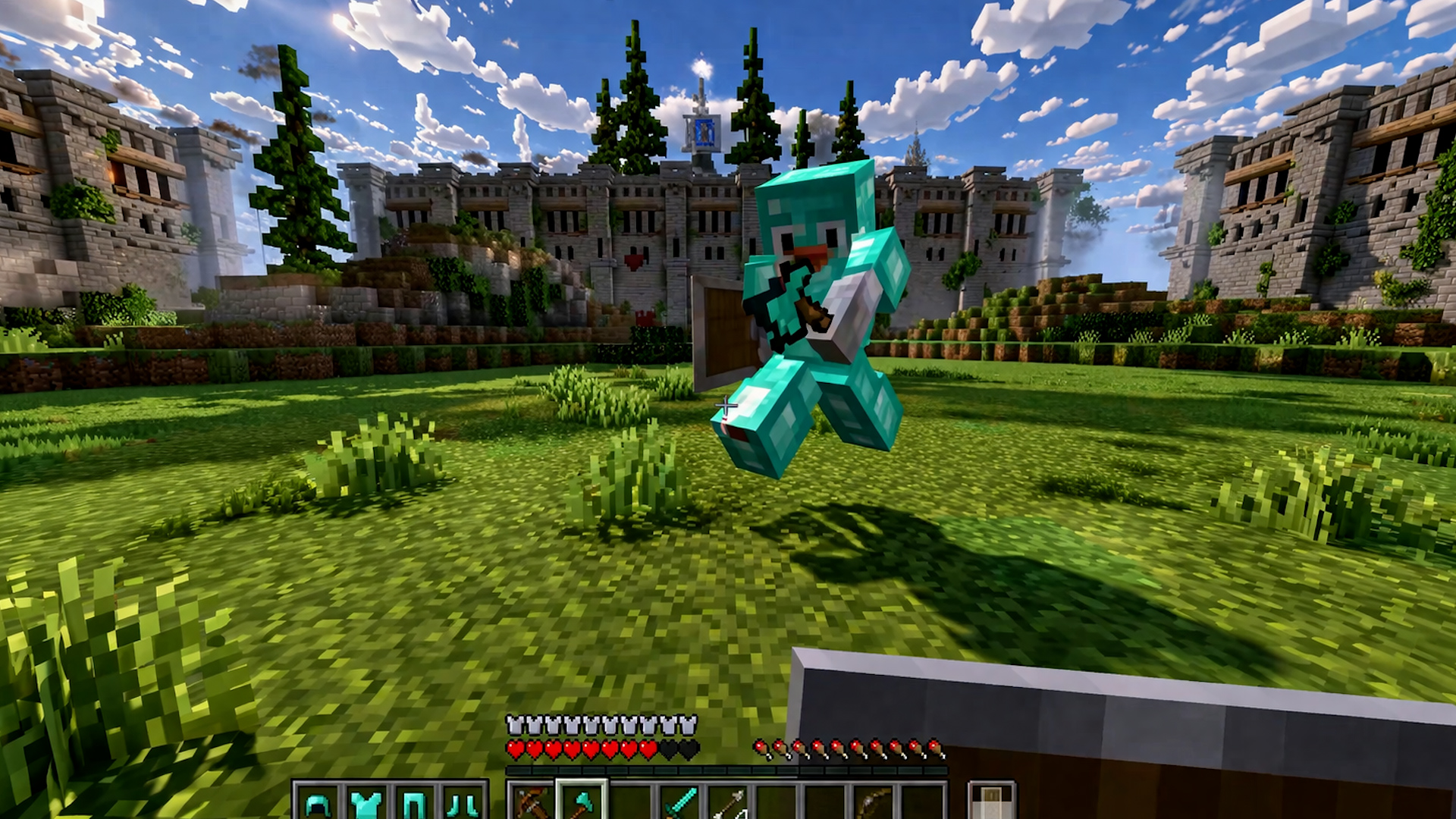 Minecraft axe and shield combat techniques