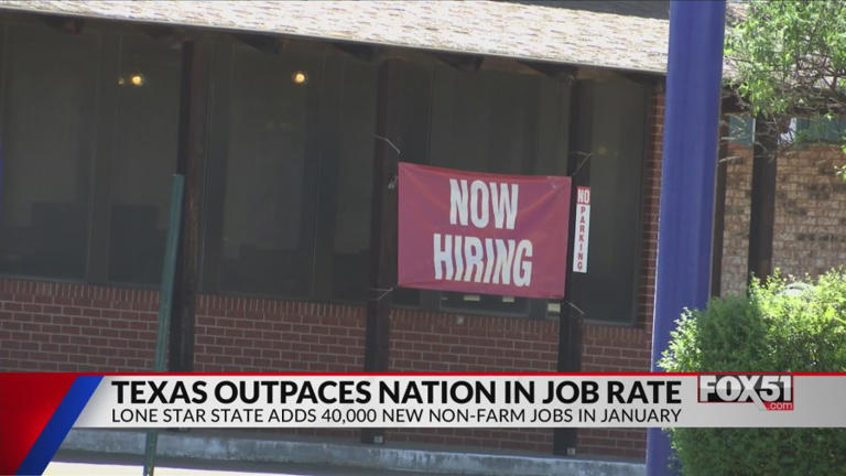 Texas workforce reports 40,000 new jobs, outpacing the nation