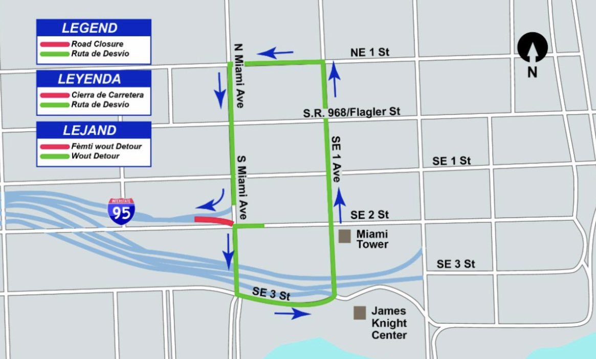 Traffic alert: I-95 on-ramp in Miami to be closed for drainage work