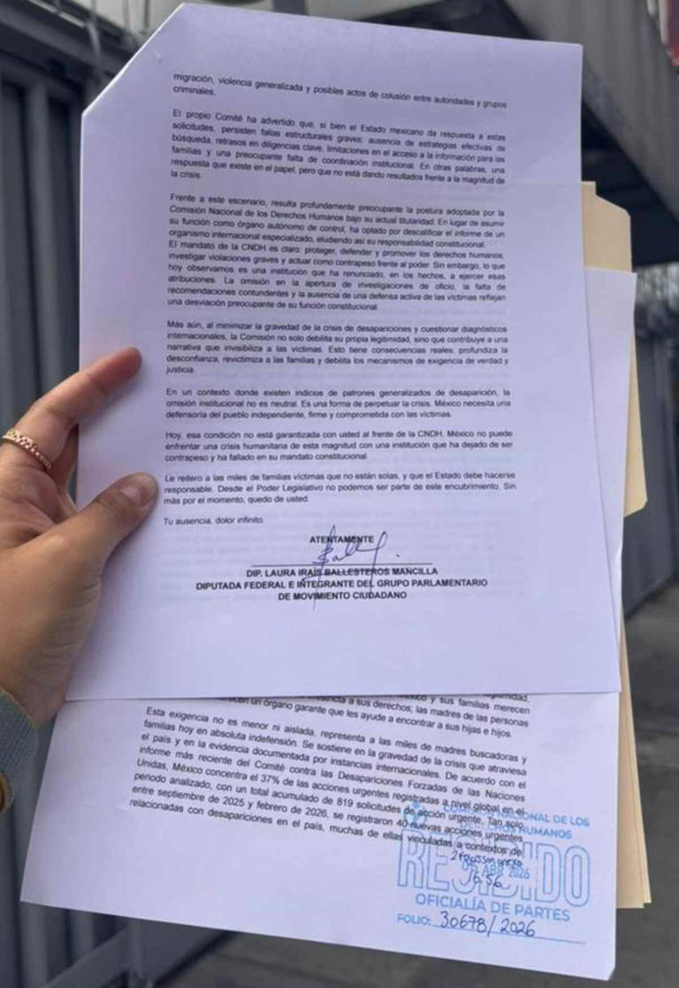 Laura Ballesteros solicita renuncia de Rosario Piedra Ibarra de la CNDH ...