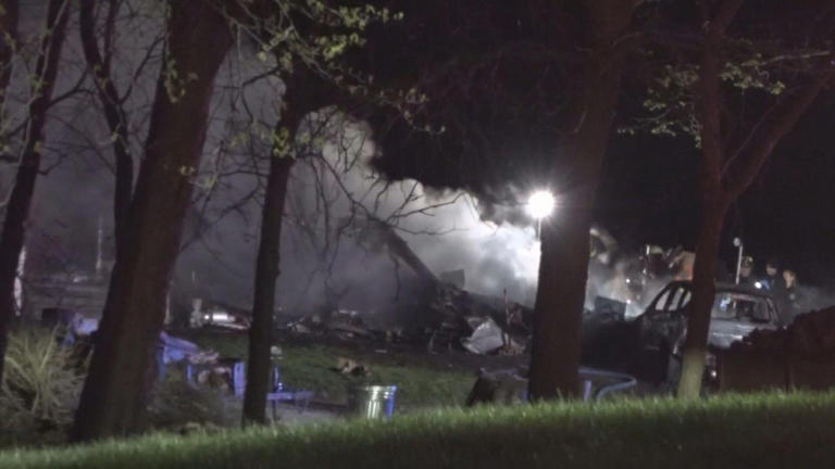 3 dead after house explosion, fire in downstate Troy, Illinois