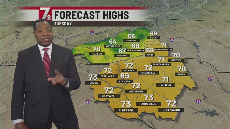 Cloudy and cool tonight, warmer Tuesday